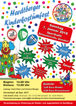 7. Januar 2018; Kinderkostümfest